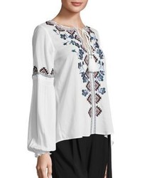 Parker Perry Floral Embroidered Blouse