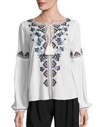 Parker Perry Floral Embroidered Blouse