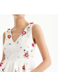 J.Crew Tall Hand Embellished Floral Top
