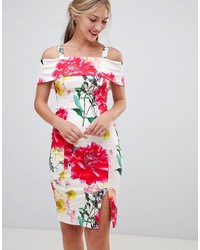 Coast Rose Bloom Print Pencil Dress