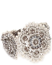 Miguel Ases Pyrite Bead Grand Flower Magnetic Bracelet