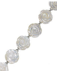 Sterling Silver Bracelet Mother Of Pearl Flower Bracelet