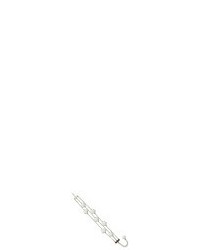 Zirconite Rhodium Plated Multi Strand Bracelet With Enameled Daisies White 7