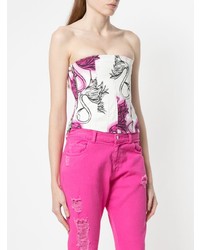Marco Bologna Floral Strapless Top