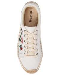 Soludos Floral Embroidered Espadrille Sneaker