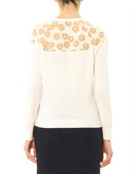 Nina Ricci Burnout Floral Sweater