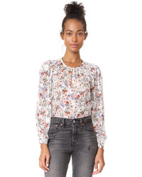 Rebecca Taylor Long Sleeve Ruby Floral Top