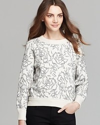 Rebecca Taylor Sweater Floral Jacquard Pullover