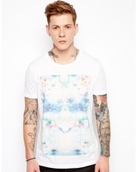 Asos T Shirt With Photographic Floral Print White