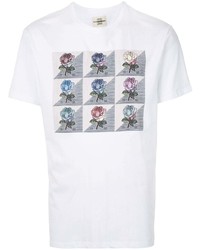 Kent & Curwen Crew Neck Printed Roses T Shirt
