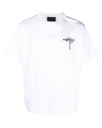 Simone Rocha Floral Embroidered Crew Neck T Shirt