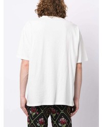 Bode Floral Embroidered Short Sleeved T Shirt
