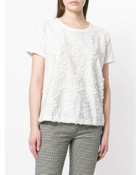 Moncler Floral Embroidered T Shirt