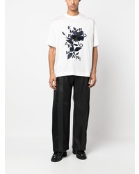 Emporio Armani Floral Embroidery T Shirt
