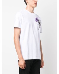 Philipp Plein Floral Print Cotton T Shirt