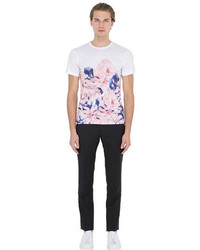 Floral Printed Cotton Jersey T Shirt