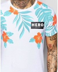 Hero's Heroine Heros Heroine T Shirt With Floral Print