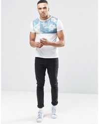 Jack and Jones Jack Jones T Shirt With Floral Panel