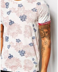 Jack Jones T Shirt With Reverse Floral Print