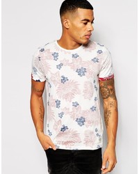 Jack Jones T Shirt With Reverse Floral Print