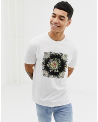 ASOS DESIGN Relaxed T Shirt With Floral Emblem Print