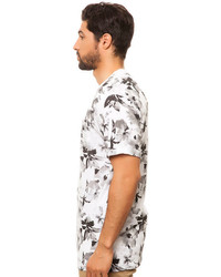 HUF The Floral Pocket Tee In White Black
