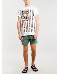 Topman Tropical Floral Flag Roller T Shirt