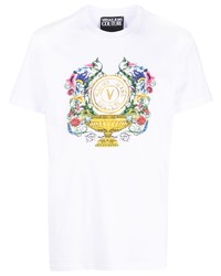 VERSACE JEANS COUTURE V Emblem Garden Cotton T Shirt