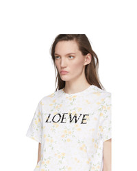 Loewe White Floral Logo T Shirt