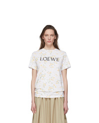 Loewe White Floral Logo T Shirt