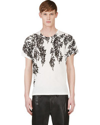 Ann Demeulemeester White Floral Print T Shirt