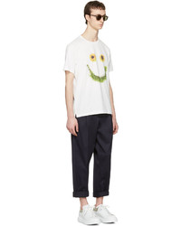 Paul Smith White Floral Smiley T Shirt