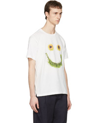 Paul Smith White Floral Smiley T Shirt