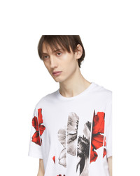 Neil Barrett White Flower T Shirt