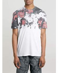Topman White Rose Print T Shirt