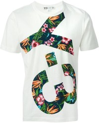 Y-3 Floral Logo Print T Shirt