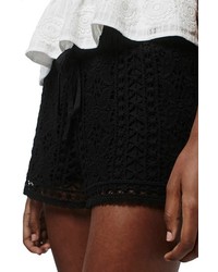 Topshop Floral Crochet Shorts