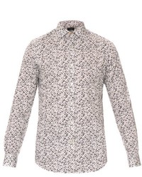 Paul Smith London Floral Print Button Cuff Cotton Shirt