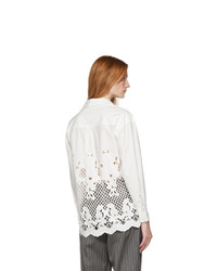See by Chloe White Poplin Embroidery Shirt