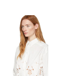 See by Chloe White Poplin Embroidery Shirt