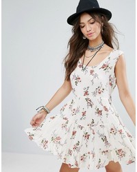 Glamorous Festival Smock Dress With Tie Back In Romantic Floral