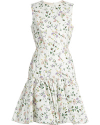 Giambattista Valli Floral Print Sleeveless Faille Dress