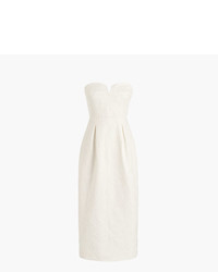 J.Crew Strapless Dress In Embossed Floral
