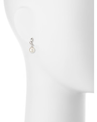 Majorica Floral Pearl Crystal Pendant Necklace Drop Earrings Set