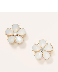 LOFT White Floral Stud Earrings