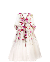 Marchesa Flared Floral Gown