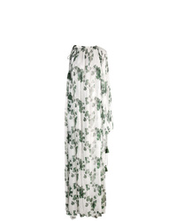 Oscar de la Renta Floral Print Pleated Dress