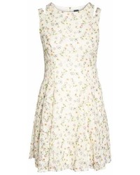 Gabby Skye Cutout Shoulder Floral Print Lace Dress