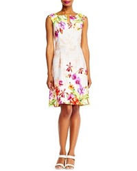 Adrianna Papell Floral Fit Flare Dress