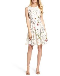 Gabby Skye Floral Fit Flare Dress